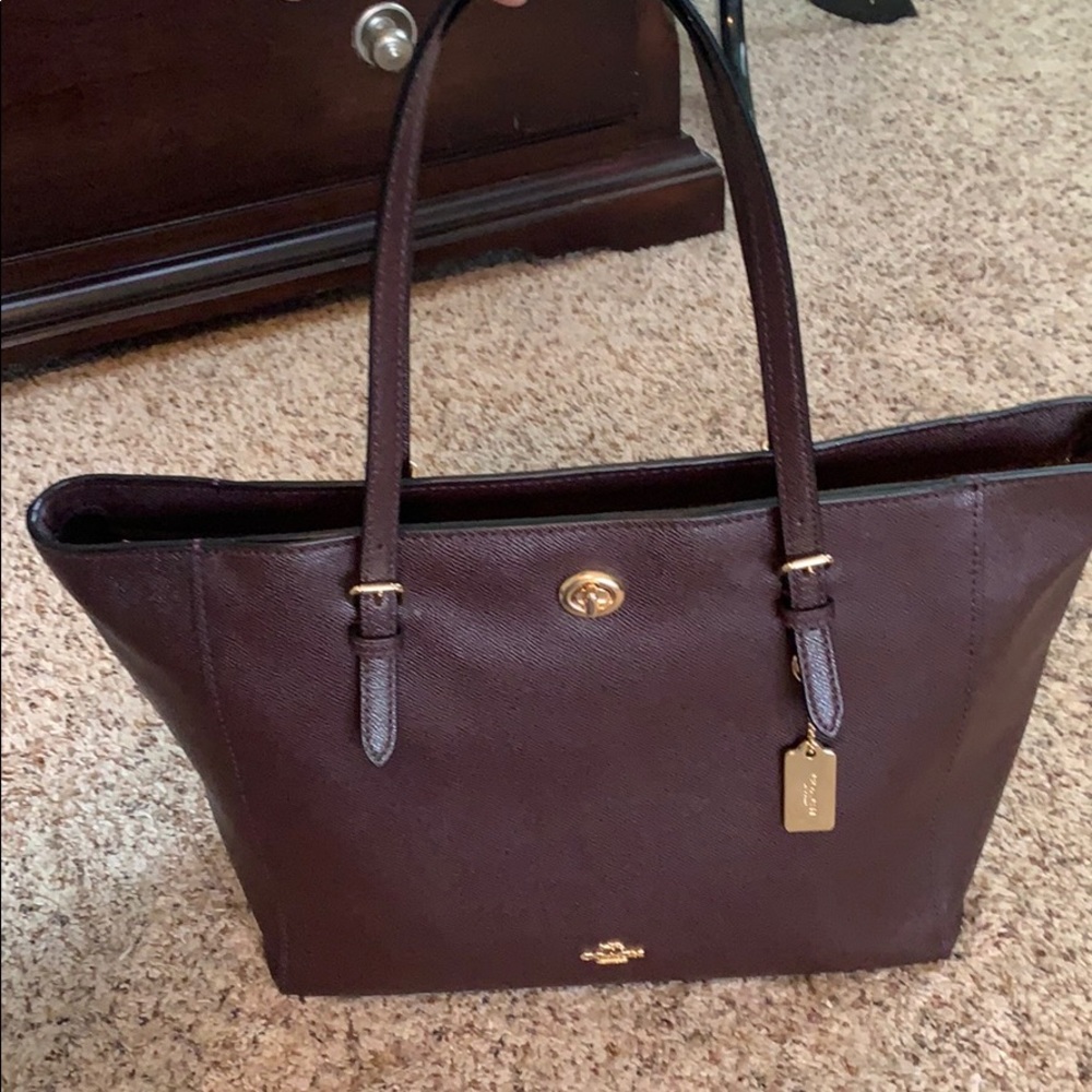 Coach Laptop Tote in Crossgrain Leather